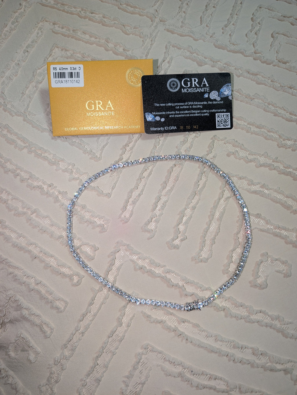 Moissanite tennis chain (18 inch, 4mm