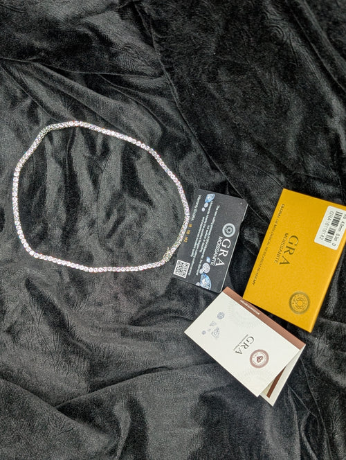 Moissanite tennis chain (18 inch, 4mm